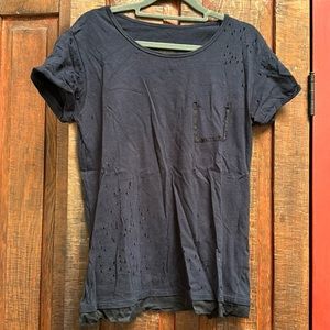 RtA Navy Distressed Tee XS